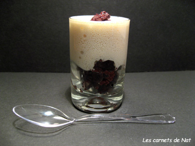 Petite verrine au boudin noir et ecume de banane-1